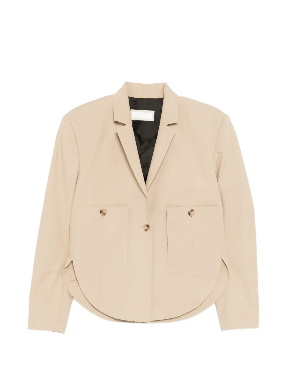 LITKOVSKA curved-hem jacket - Toni neutri