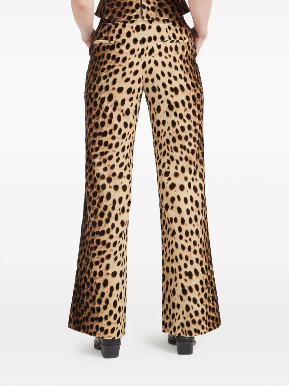 Temperley London Nemera broek met dierenprint Beige