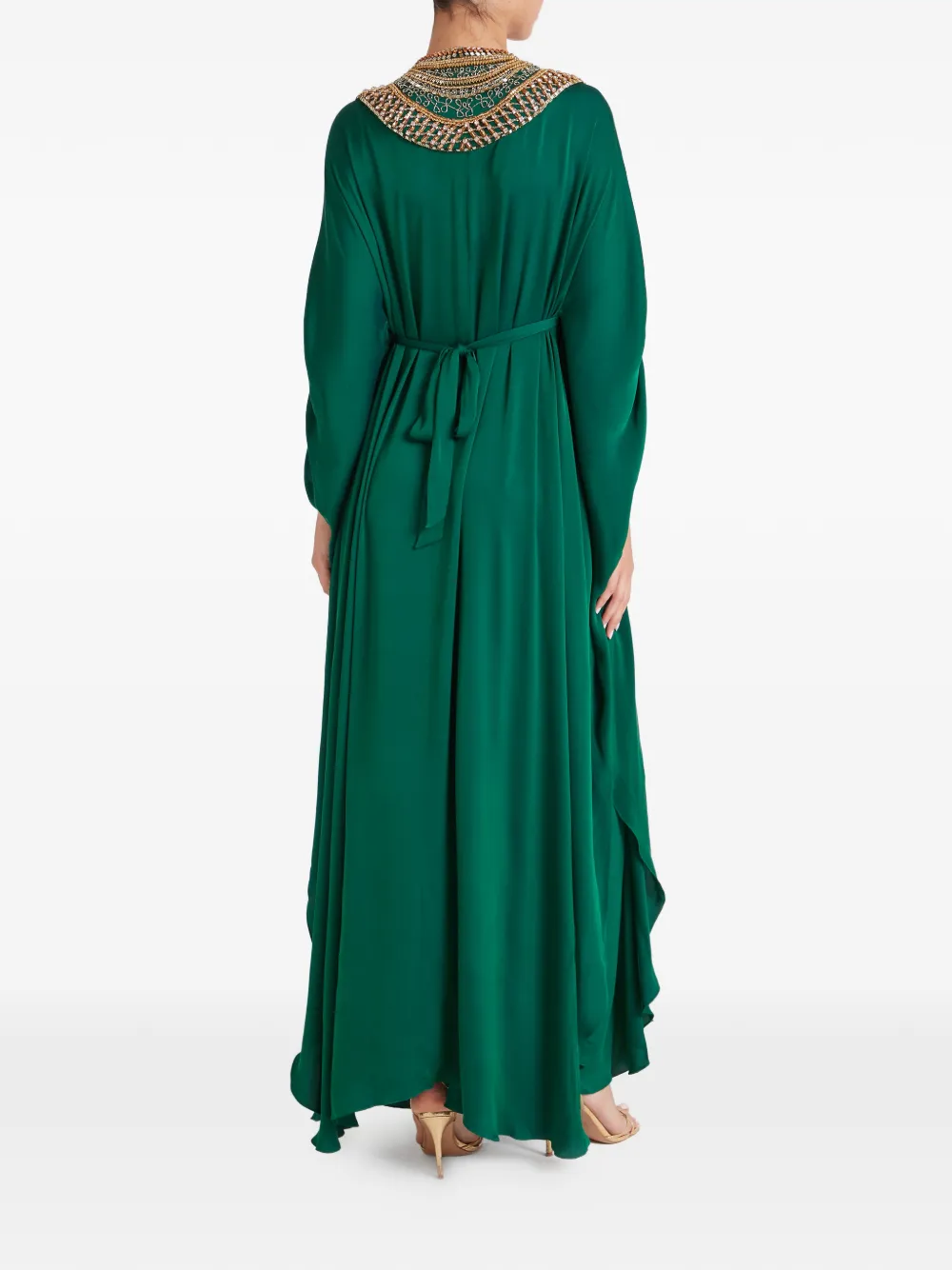 Temperley London Verfraaide avondjurk Groen