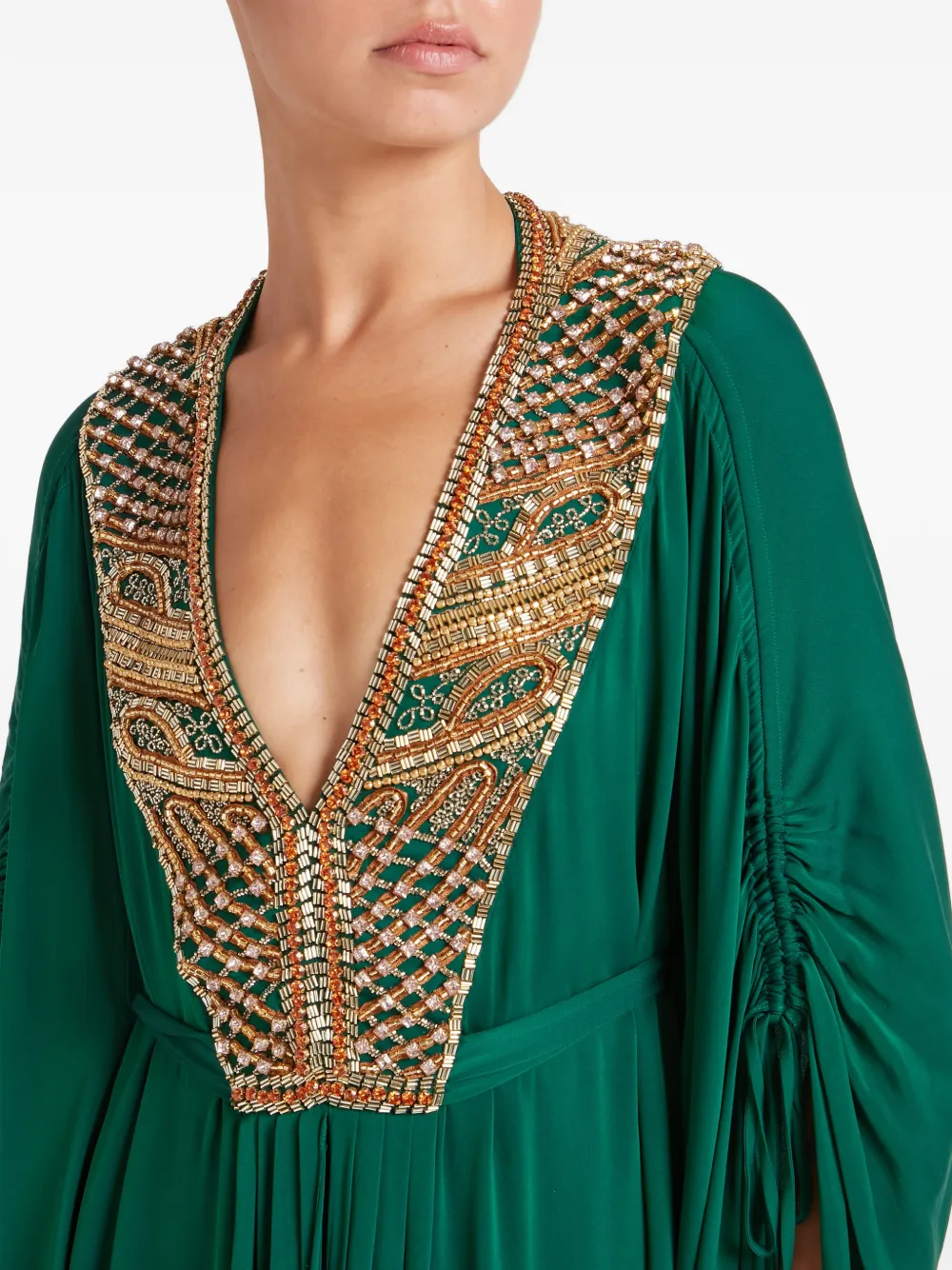 Temperley London Verfraaide avondjurk Groen
