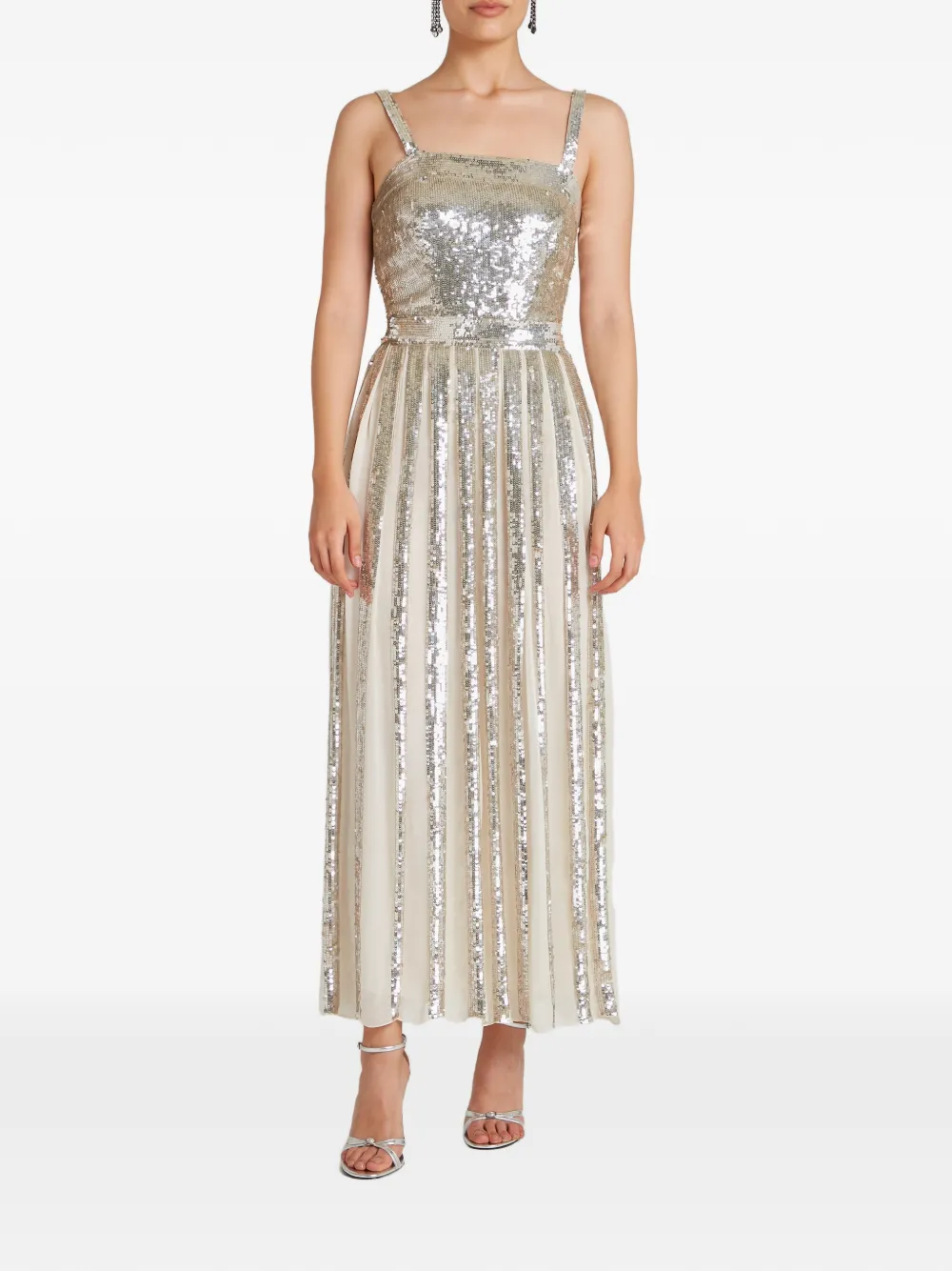  Temperley London Filigree Strappy Gown - Neutrals 
