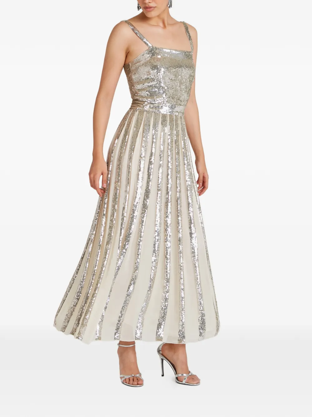  Temperley London Filigree Strappy Gown - Neutrals 