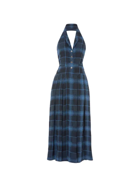 Temperley London halterneck check Plath dress