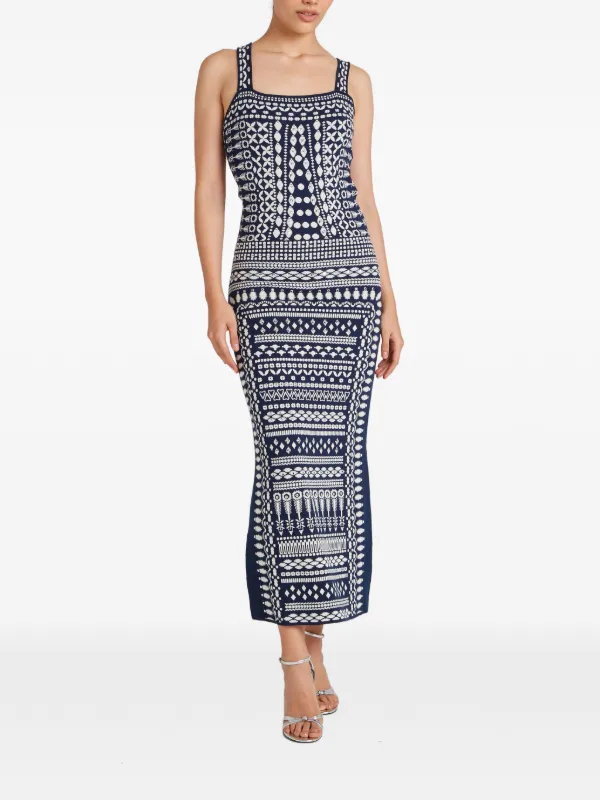 knitted pleated dress Émeline white knitted pleated midi dress main image 0