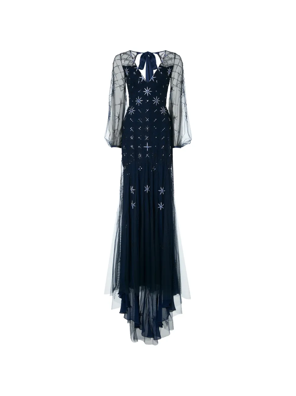 Temperley London star beaded celeste maxi dress - Blu