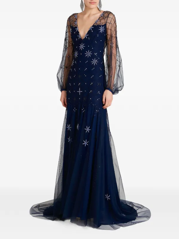 knee length dresses for ladies Temperley London - Sofia Gown - Powder Blue main image 0