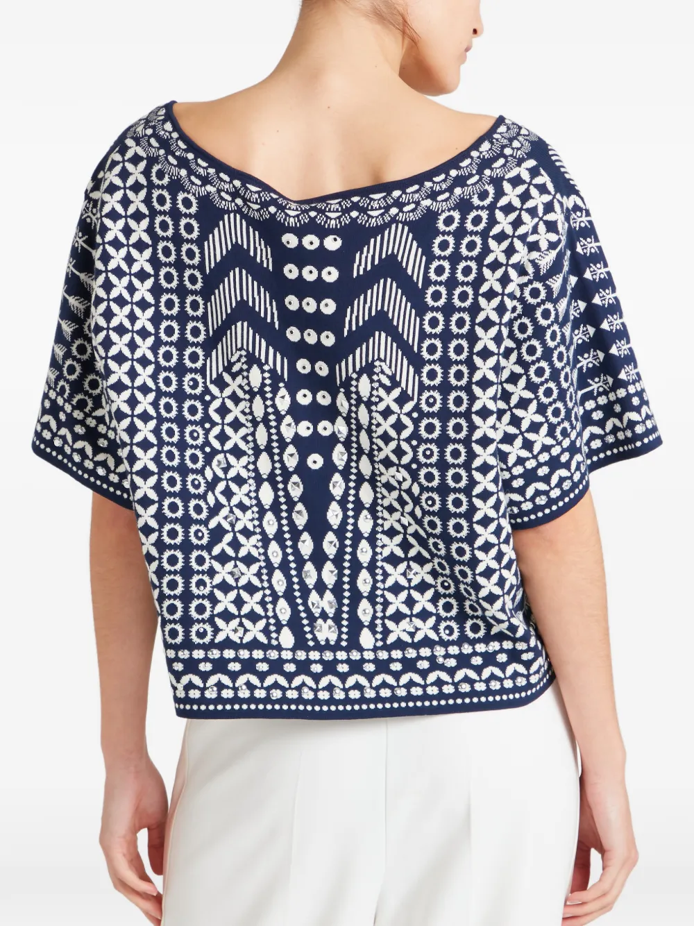 Temperley London Tlalli gebreide top Blauw