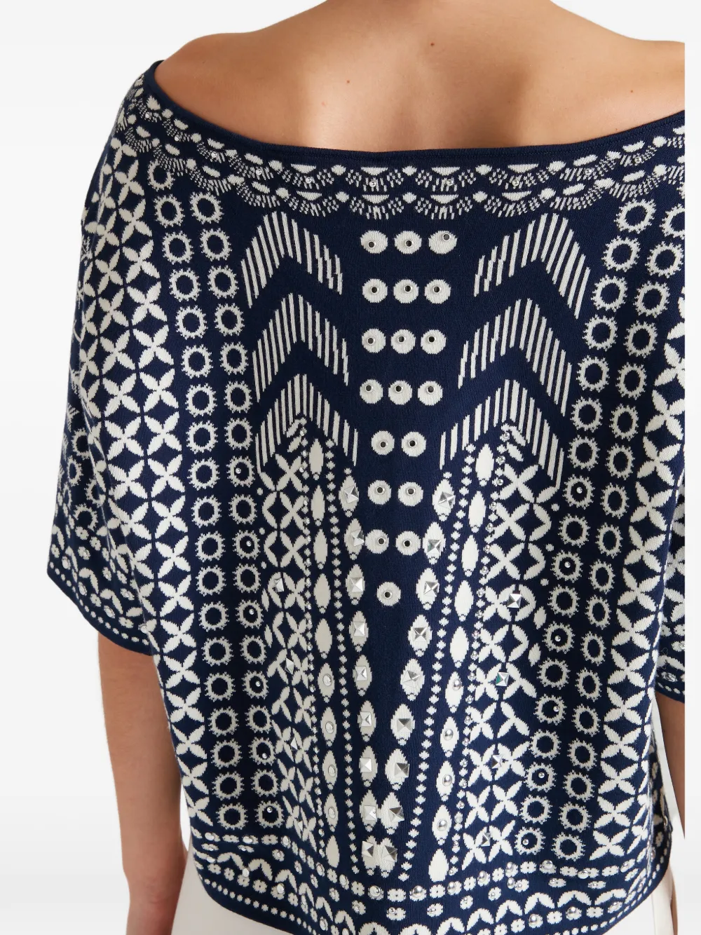 Temperley London Tlalli gebreide top Blauw