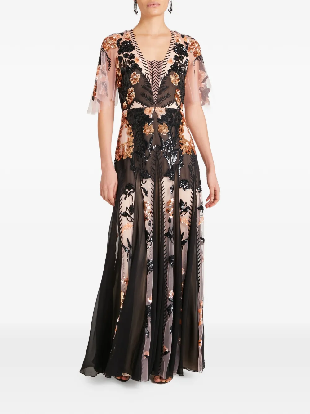 Temperley London Avondjurk Zwart