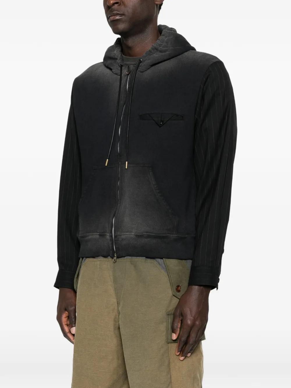 Pinstripe Zip Hoodie