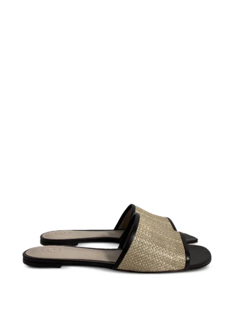 Porte & Paire flip flops con ribete de cuero
