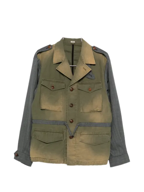 KHOKI pinstripe panelled jacket