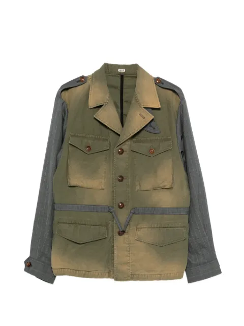 KHOKI pinstripe panelled jacket