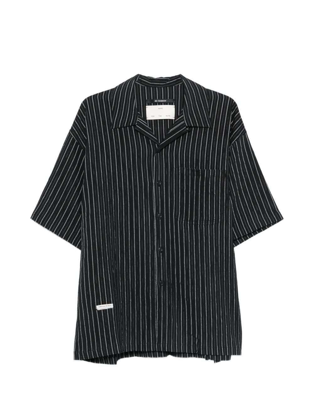 Song For The Mute striped short-sleeve shirt - Nero