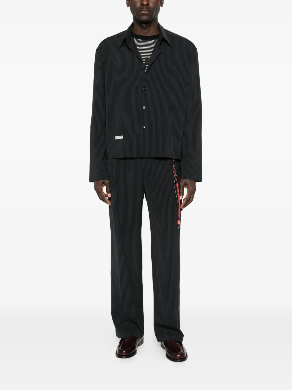 Pinstripe Chest-Pocket Shirt