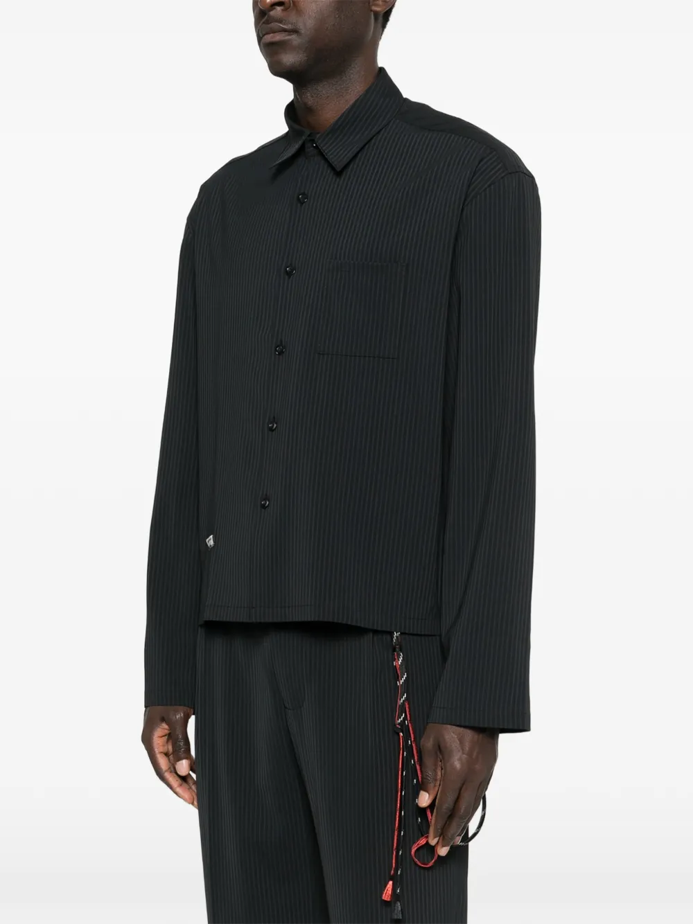 Pinstripe Chest-Pocket Shirt