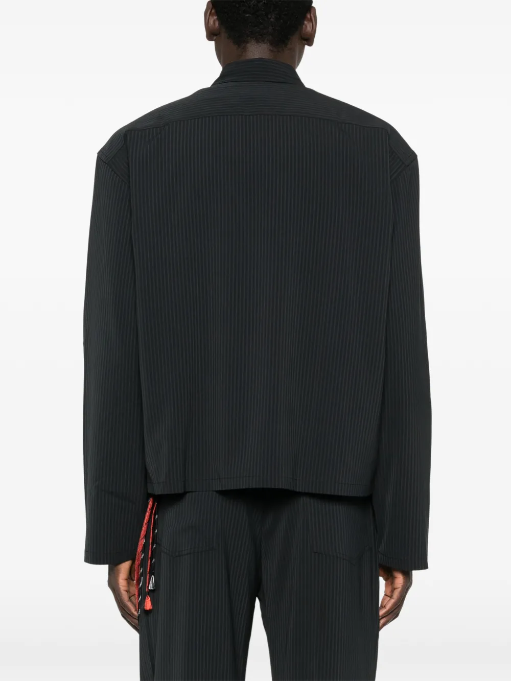 Pinstripe Chest-Pocket Shirt