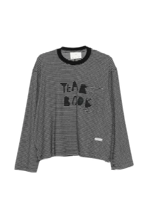 GOSHA RUBCHINSKIY Striped long-sleeve T-shirt | Black | FARFETCH AU