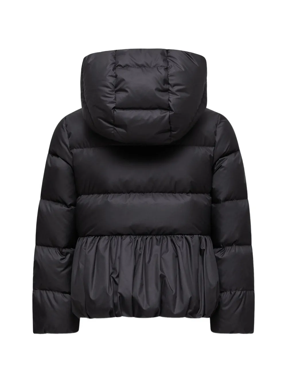 ど*ぇ様 MONCLER ダウンジャケット ブラック ファー付き Moncler Enfant フーデッド パデッドジャケット | ブラック | FARFETCH JP