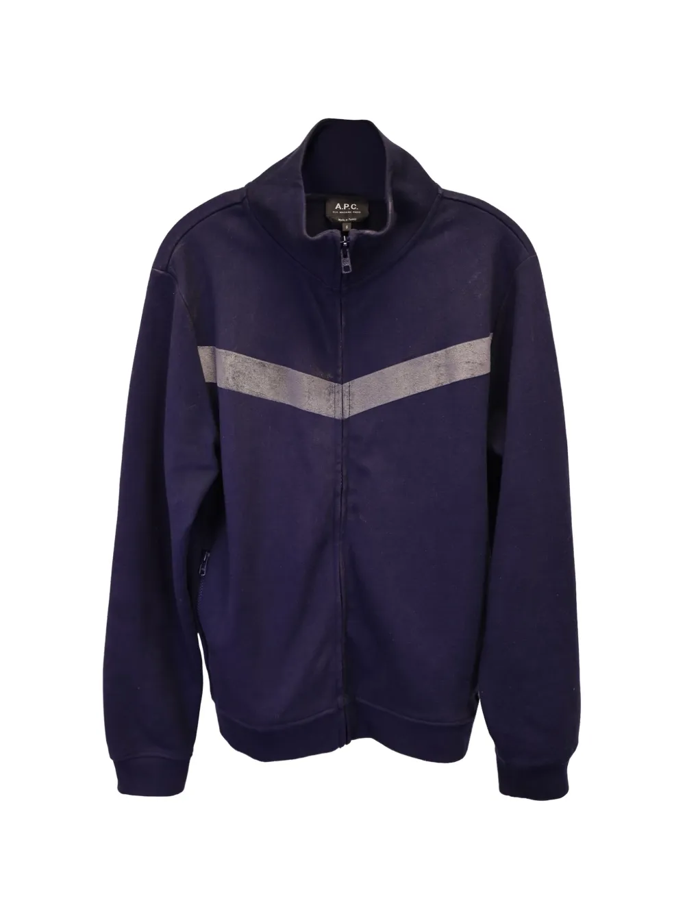 A.P.C. Jessy chevron-print track jacket – Blue