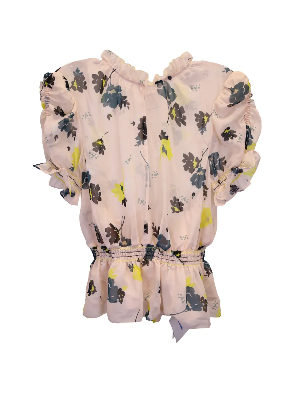 Self-Portrait floral-print ruffled blouse - Rosa