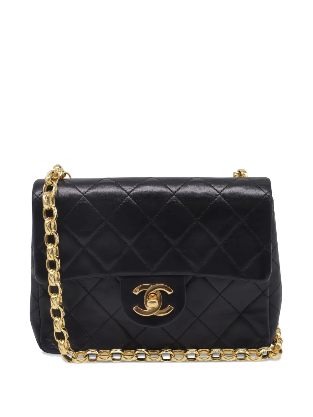 CHANEL Pre-Owned mini quilted square leather shoulder bag - Nero