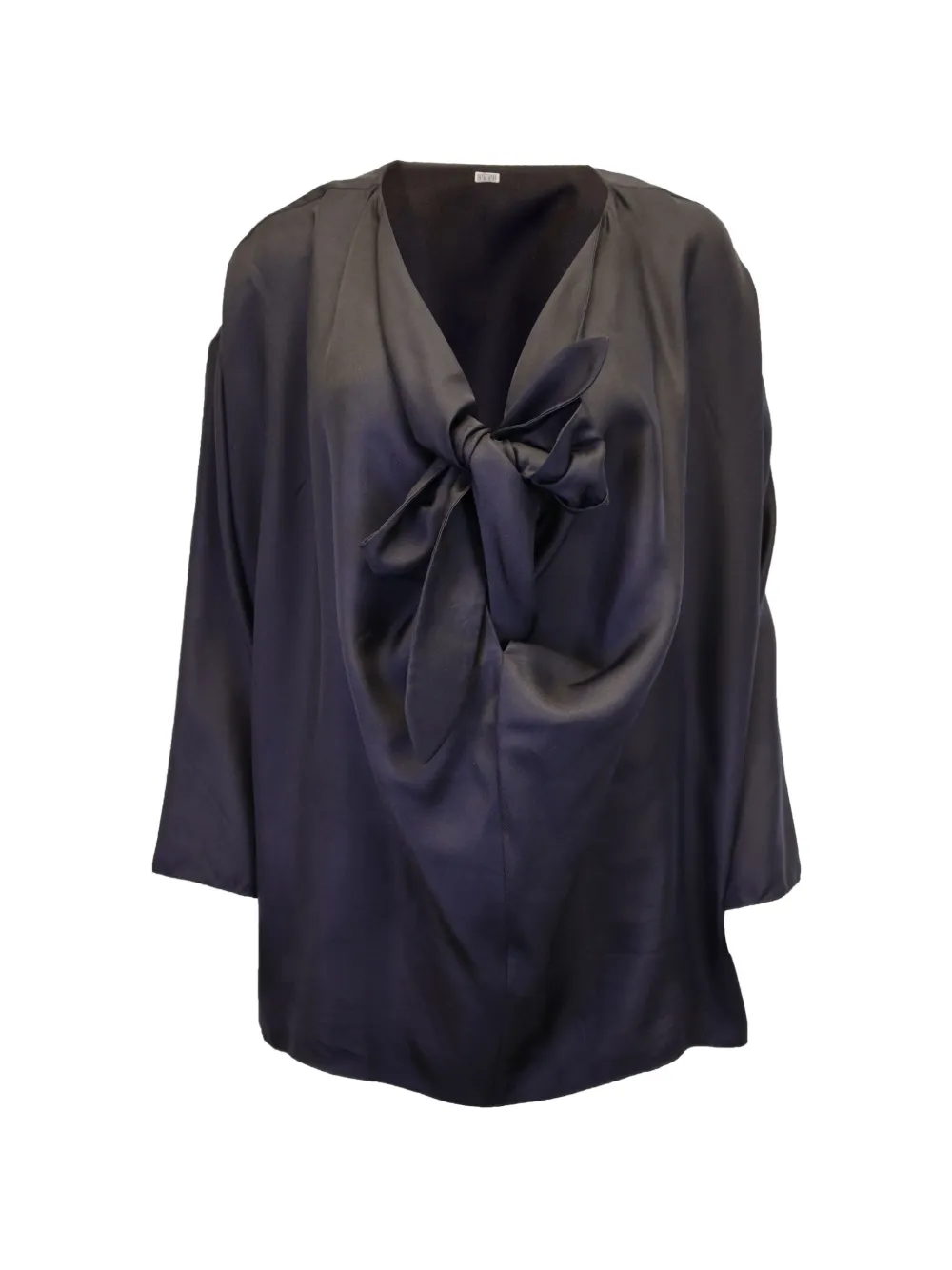 TOTEME V-neck bow-detail top - Schwarz