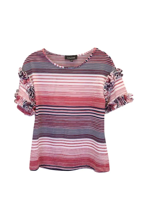 Saloni ruffled striped top