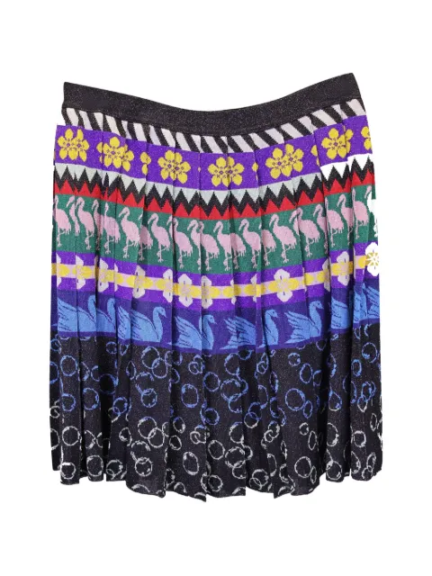 Mary Katrantzou pleated printed mini skirt