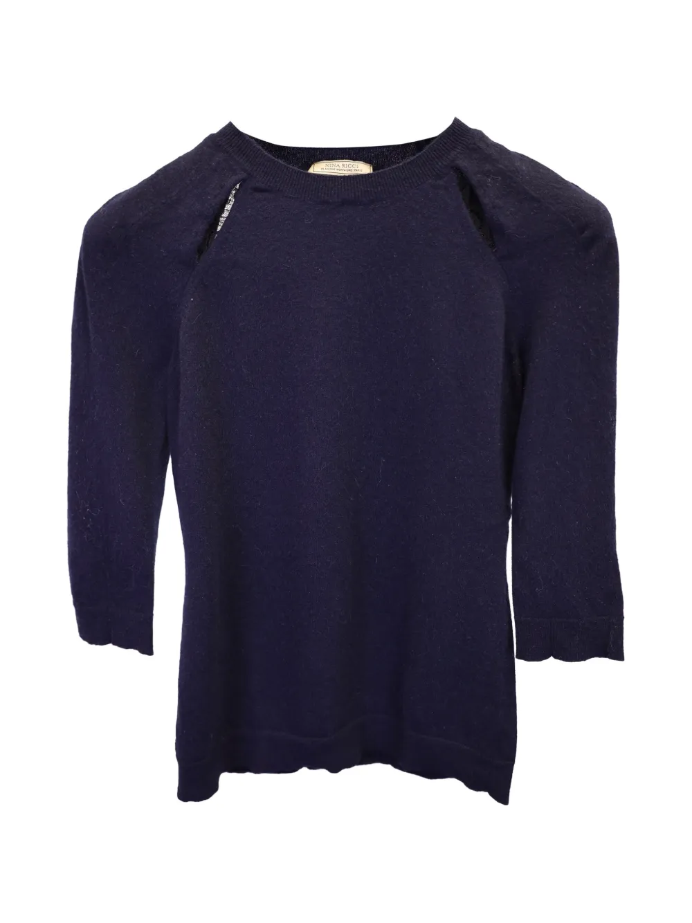 Nina Ricci Pre-Owned cutout knit sweater - Blu