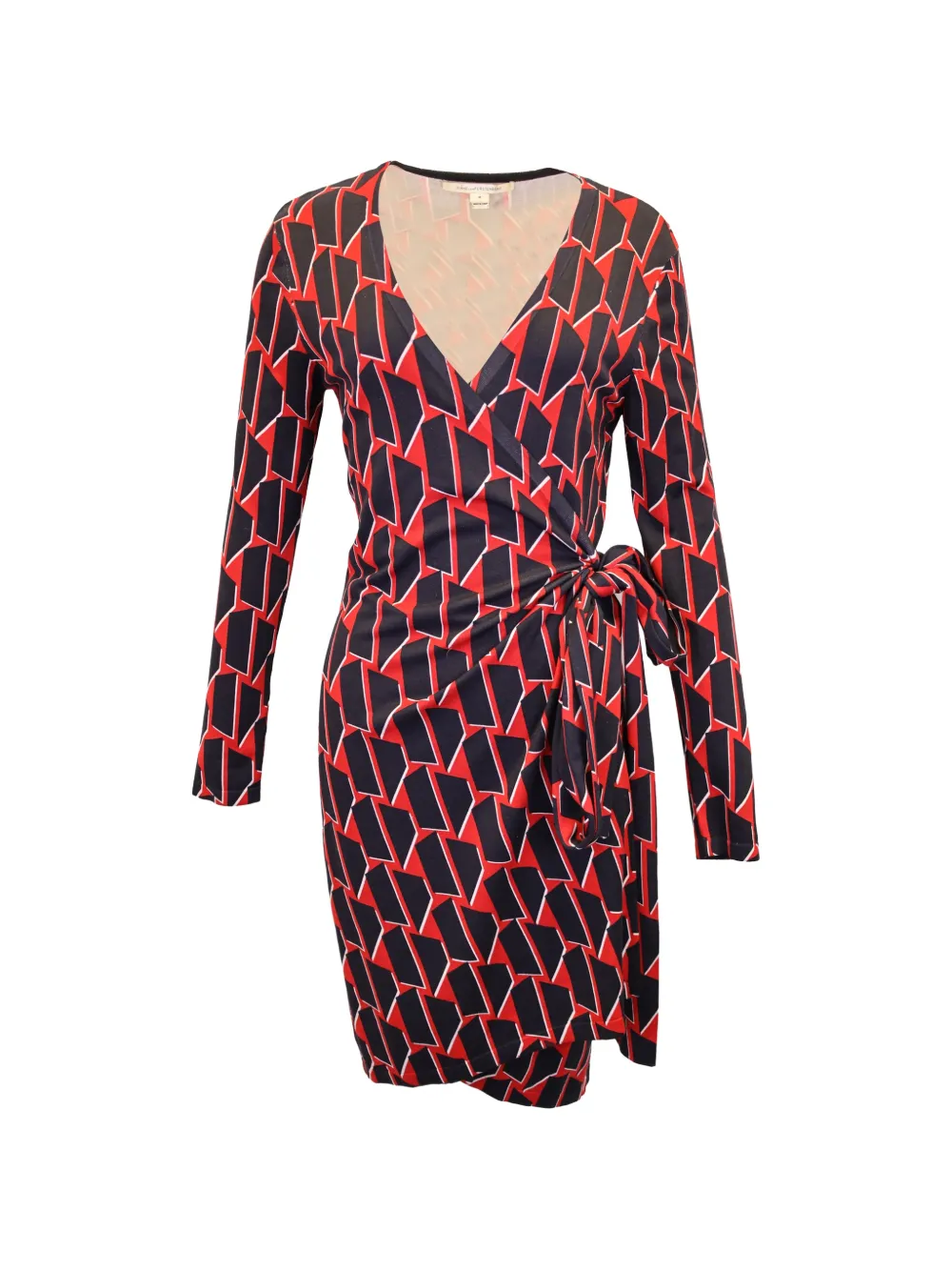 Diane Von Furstenberg Vintage linda long-sleeve wrap dress - Nero