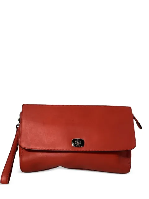 Coach Vintage clutch i imiteret læder med drejelås