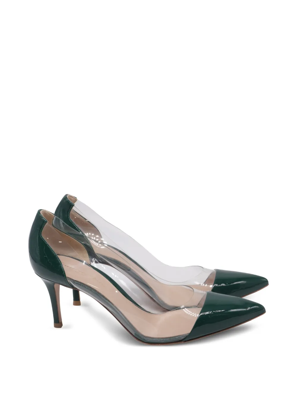 Gianvito Rossi Pumps Plexi a punta 2024 - Verde