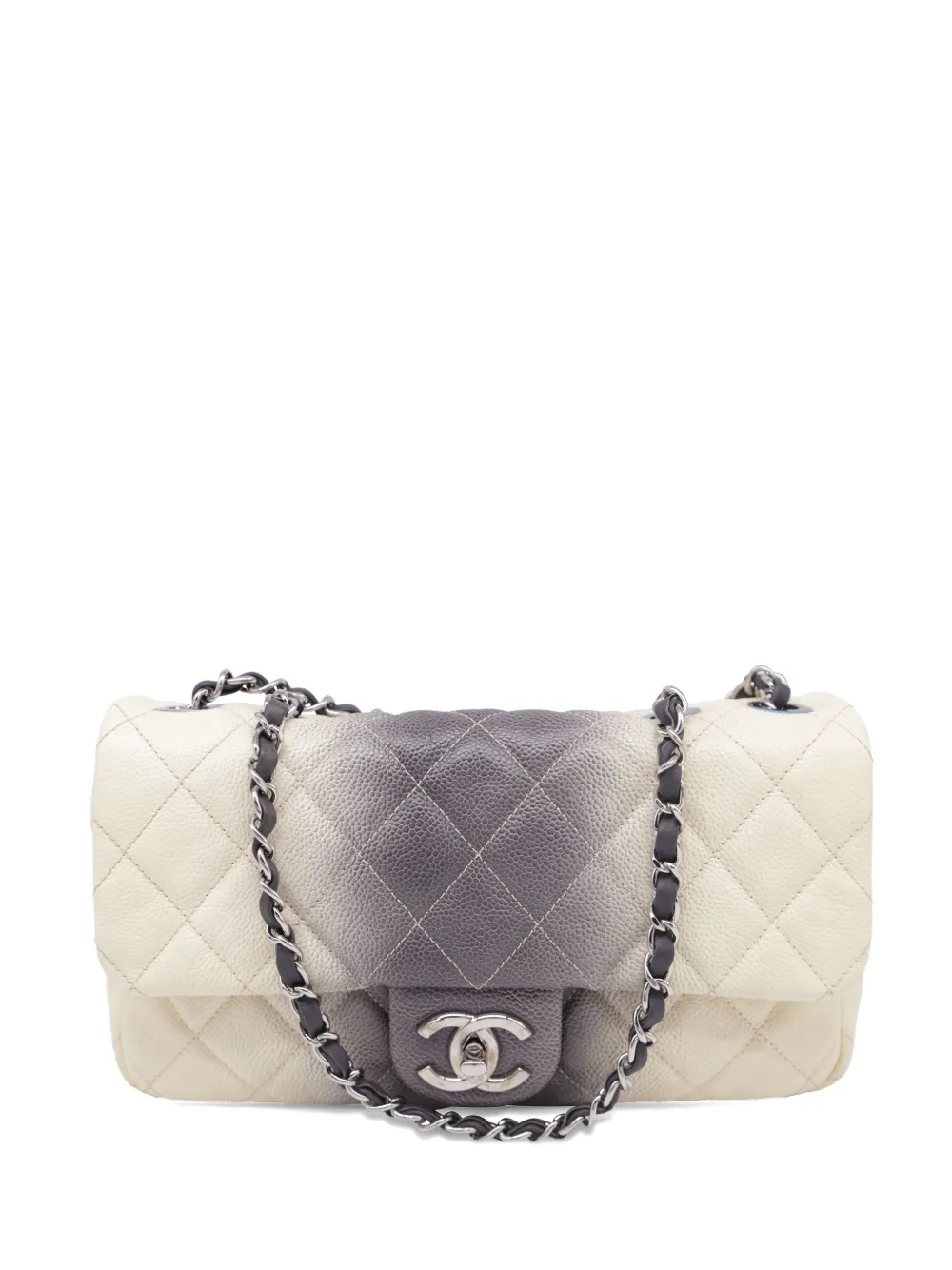 CHANEL Pre-Owned medium Ombre caviar leather shoulder bag - Nude
