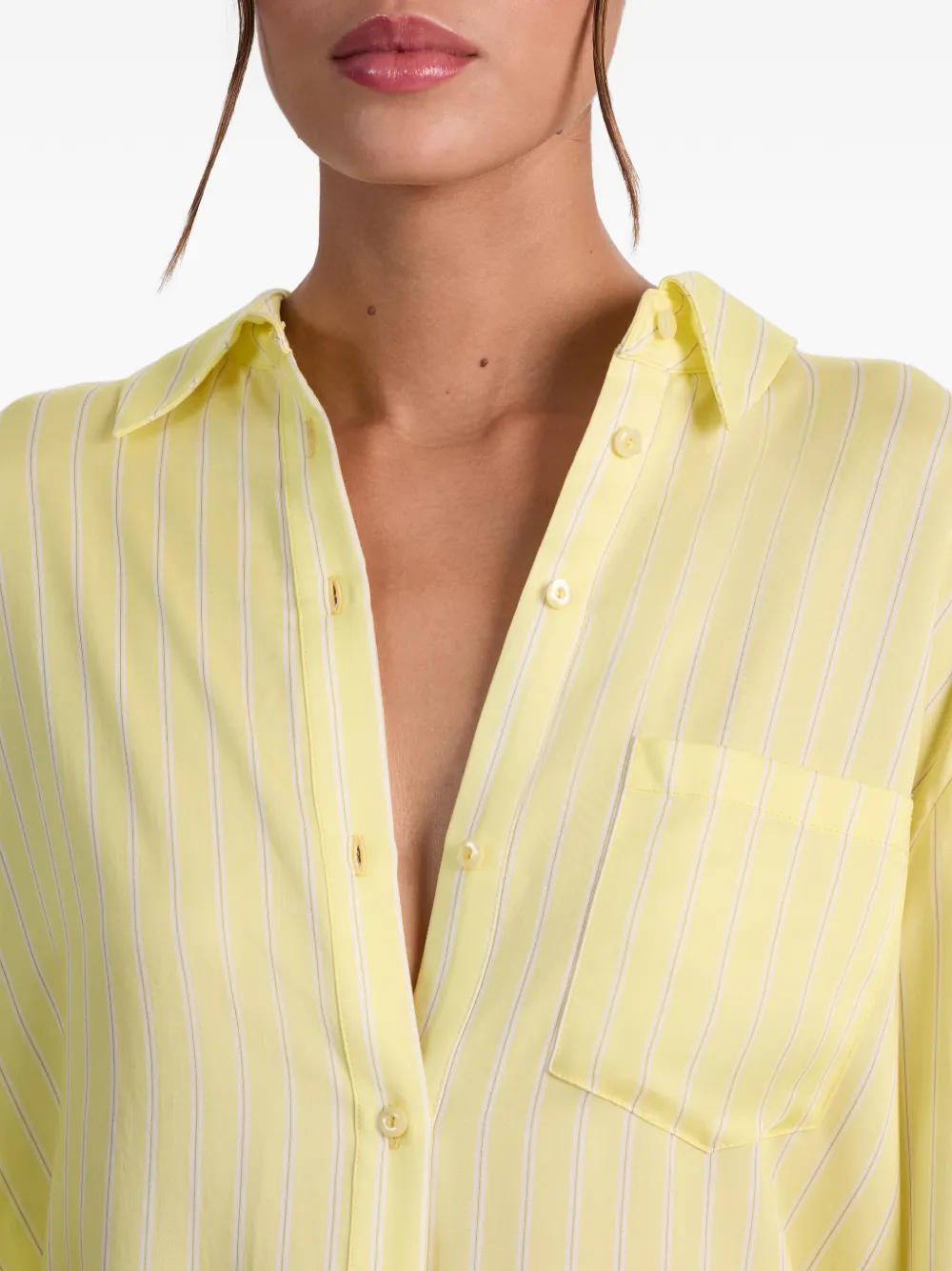 alice + olivia Finely oversized gestreepte blouse Geel