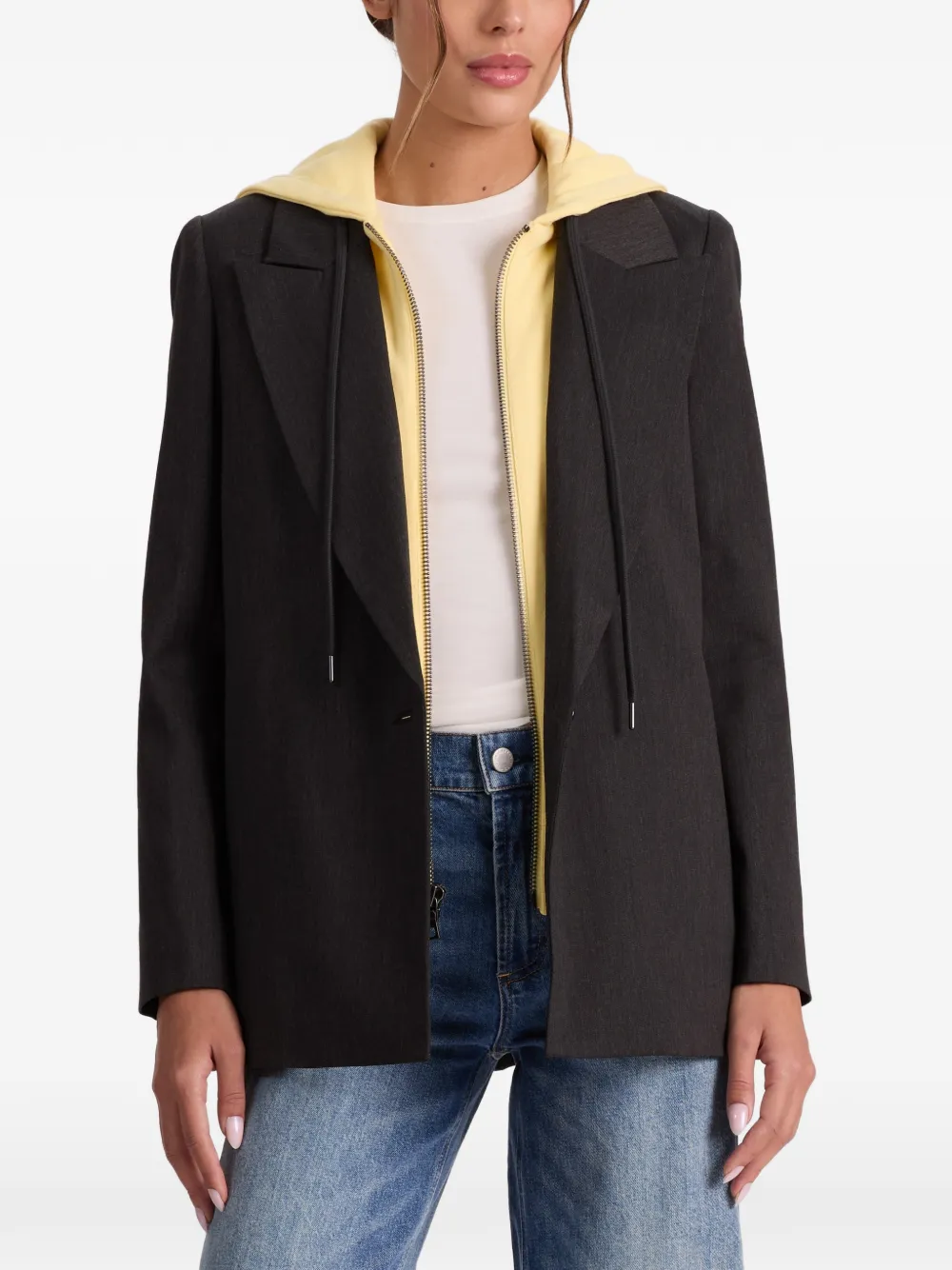 Jordan Removable-Hoodie Side-Stripe Blazer