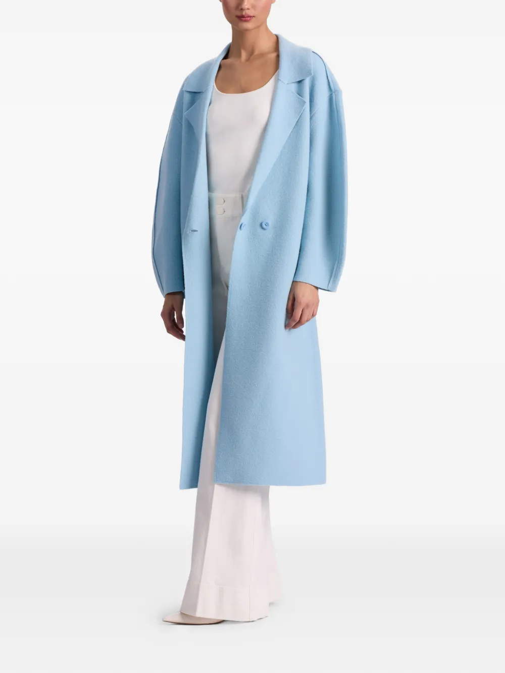 alice + olivia Waverly Cocoon jas met dubbele rij knopen Blauw