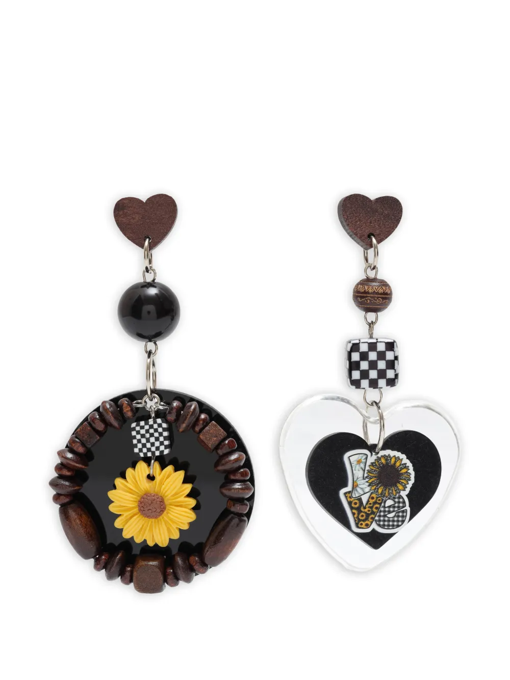 Amir Slama Bijoux Orecchini pendenti a cuore - Argento