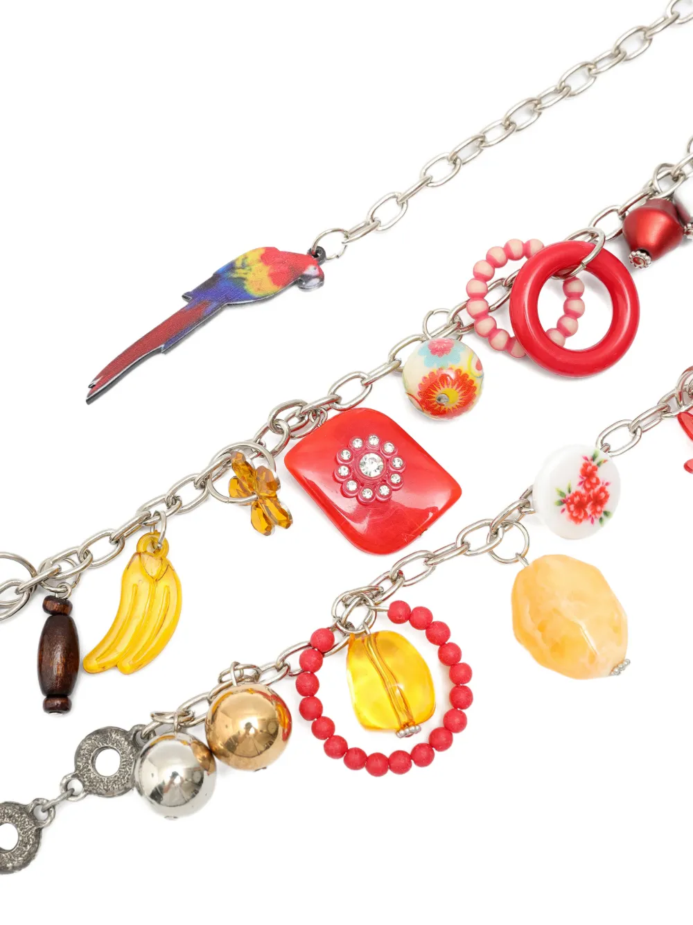 Amir Slama Riem met schakelketting Zilver