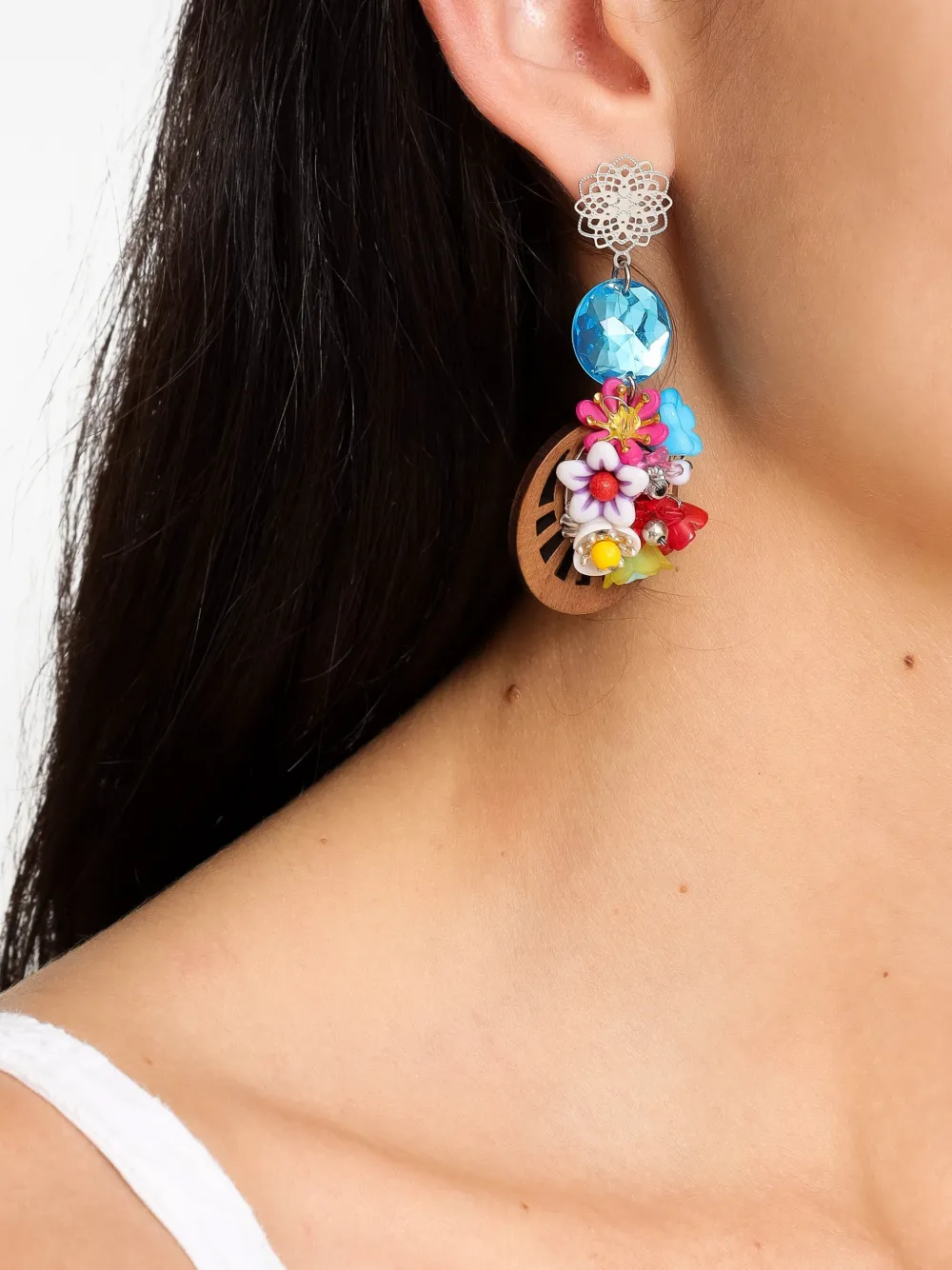  Amir Slama Toucan-motif Earrings - Silver 