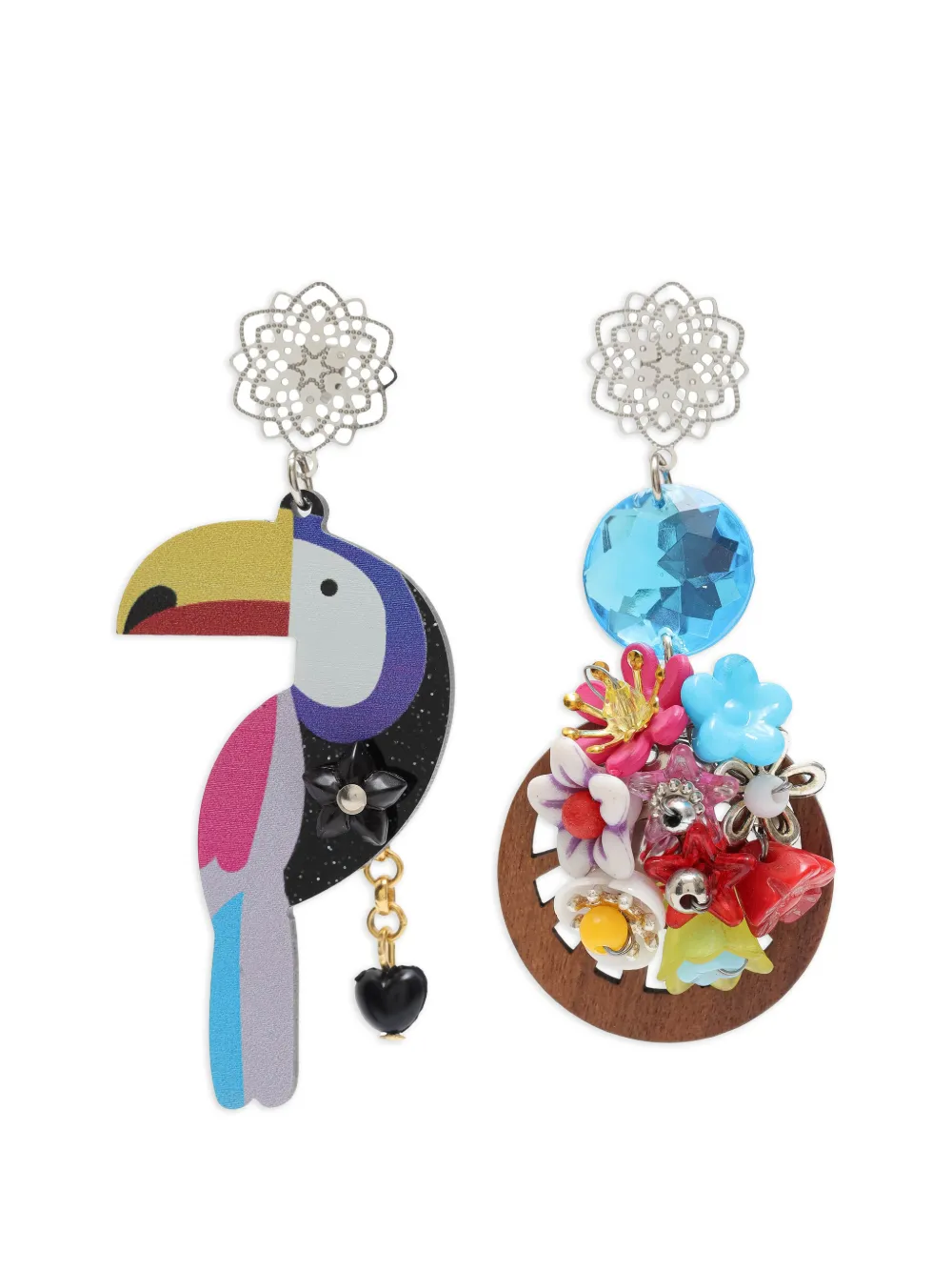Amir Slama Bijoux toucan-motif earrings - Silber