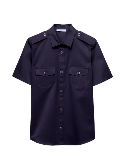 Prada flapped-pocket short-sleeve shirt