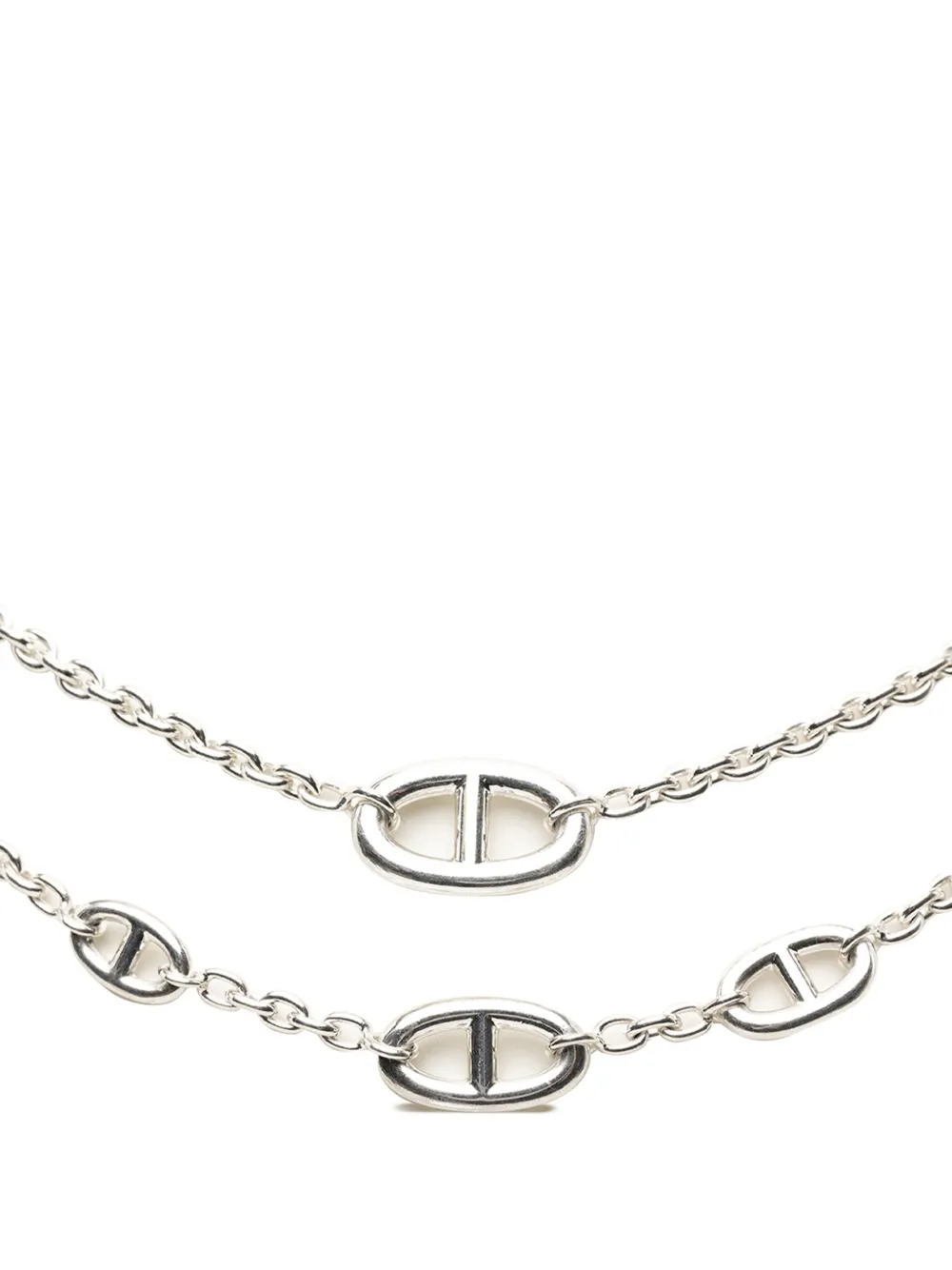 Hermès Pre-Owned 2010-2025 Sterling Silver Farandole Long 160 necklace - Argento