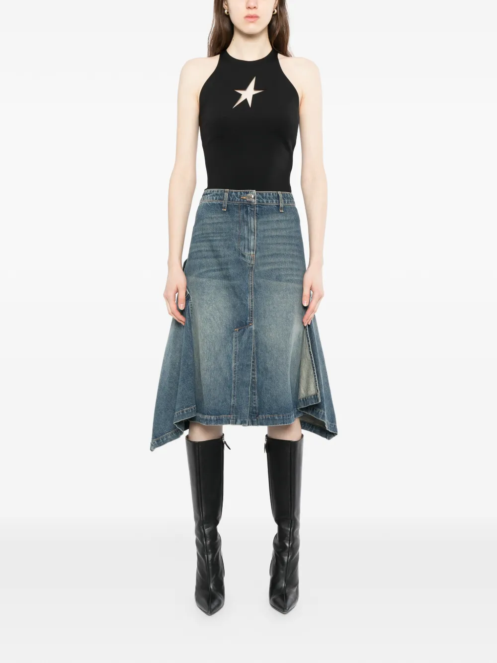  Brandon Maxwell Falda The Frankie Vaquera - Azul 