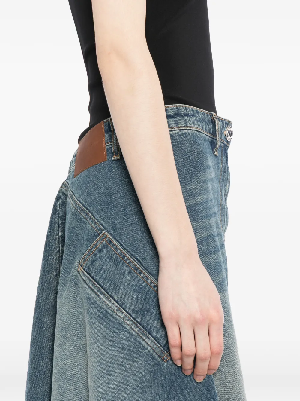 Brandon Maxwell The Frankie denim rok Blauw
