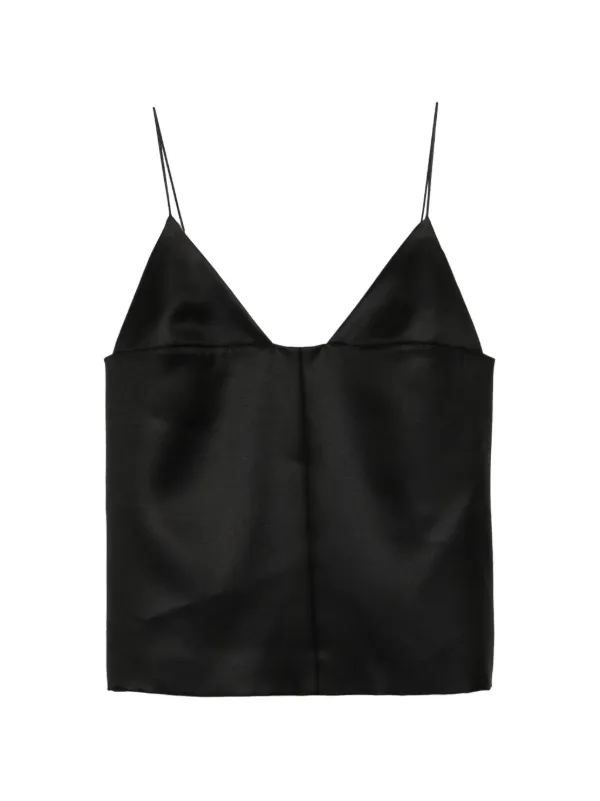 Brandon Maxwell Bridges Tank Top in Black