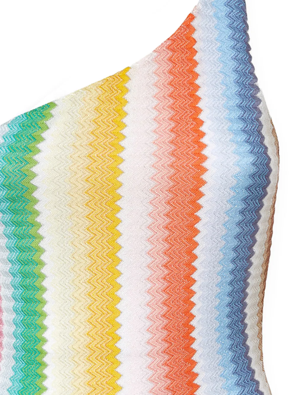 Missoni Gestreept asymmetrisch badpak Wit