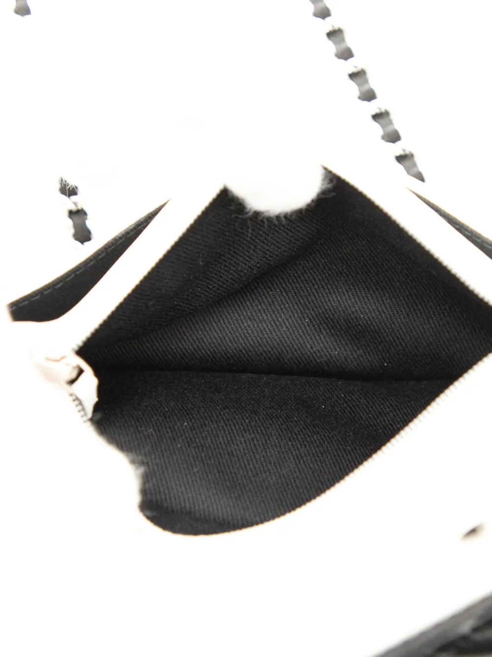 2011 Cc Bicolor Quilted Lambskin Double Sided Wallet On Chain Crossbody Bag