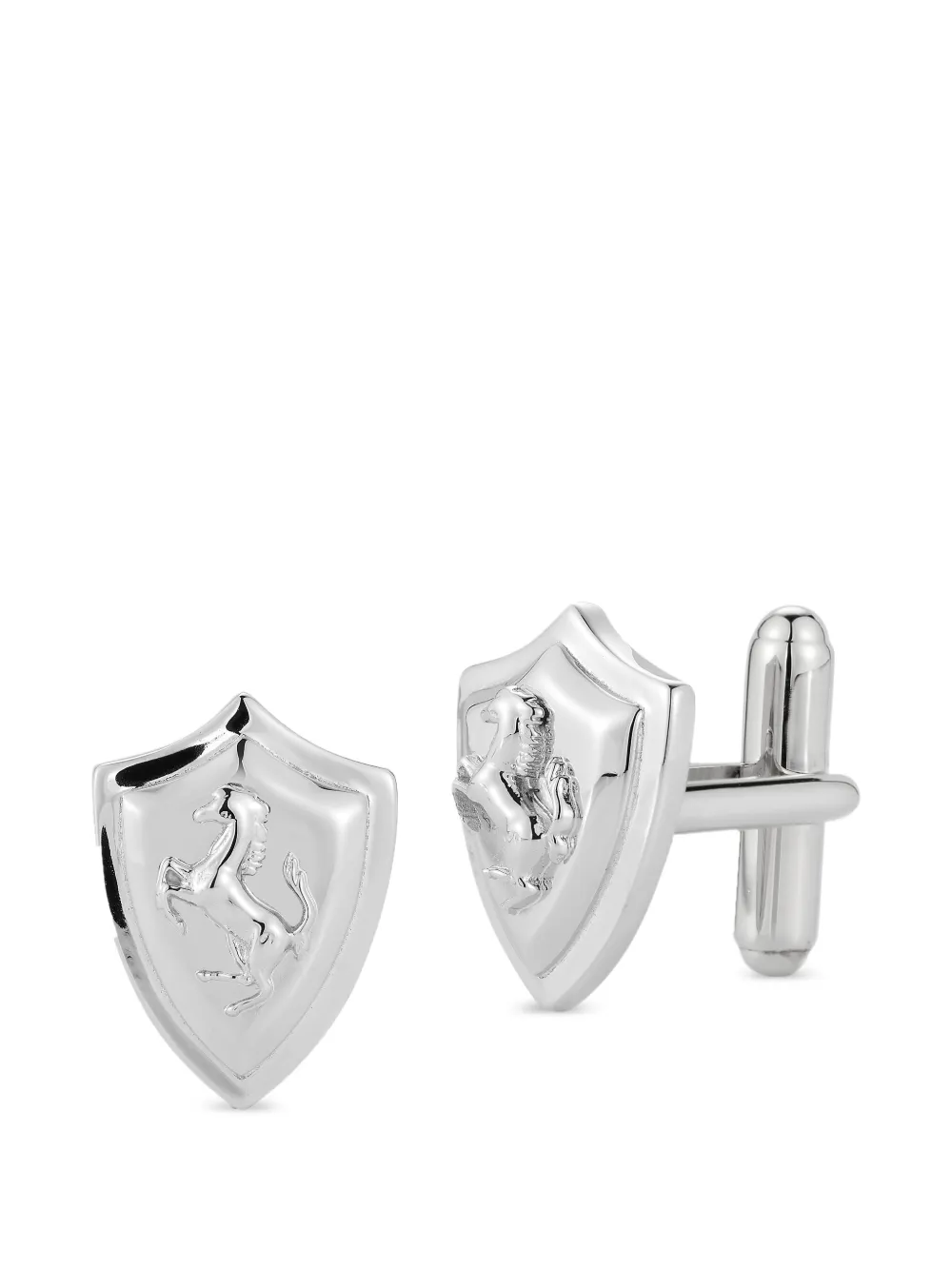 Mateo Stallion Shield Cufflinks in Silver, view 3