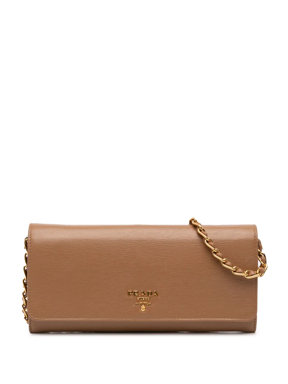 Prada Pre-Owned 2010-2025 Vitello Move Wallet On Chain crossbody bag - Marrone